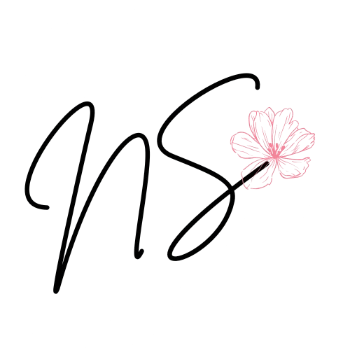 Logo Noelia Saz Blanco Rosa
